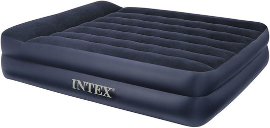 Intex Queen Size Airbed with Raised Pillow and Built In Pump (66702)