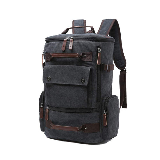 Canvas Backpack, Casual Backpack Unisex Vintage Canvas Rucksack Hiking Backpack Travel Bag Laptop Backpack School Bag Student Bag Satchel Trekking Backpack Camping Bag Coffee