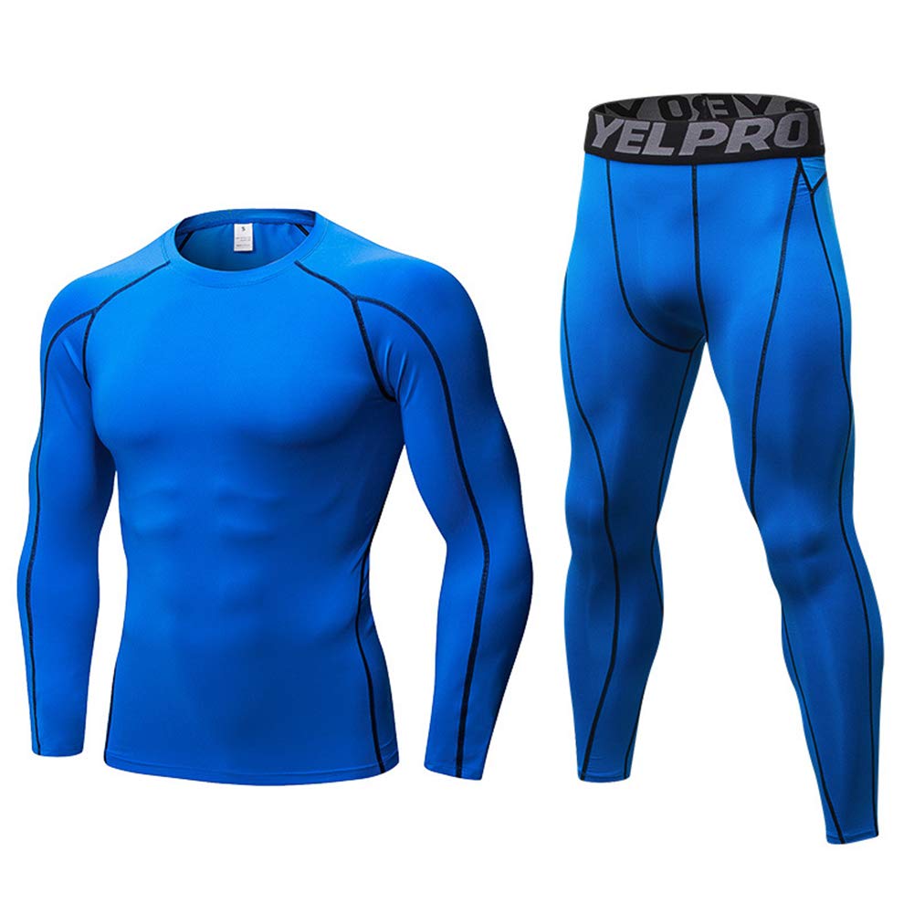 Thermal Underwear Mens, Long Johns for Men Thermal Underwear Set Long Sleeve Base Layer Compression Suit Winter Thermals Top & Bottom for Workout Skiing Running