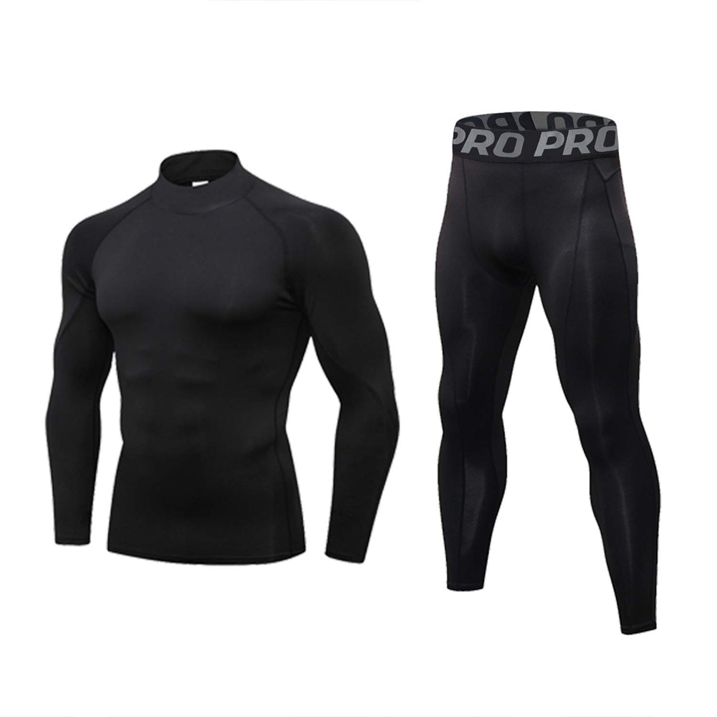 Thermal Underwear Mens, Long Johns for Men Thermal Underwear Set Long Sleeve Base Layer Compression Suit Winter Thermals Top & Bottom for Workout Skiing Running