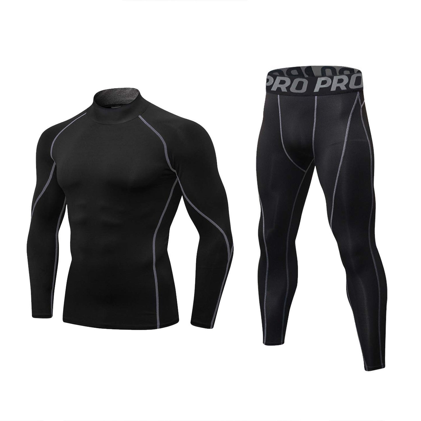 Thermal Underwear Mens, Long Johns for Men Thermal Underwear Set Long Sleeve Base Layer Compression Suit Winter Thermals Top & Bottom for Workout Skiing Running