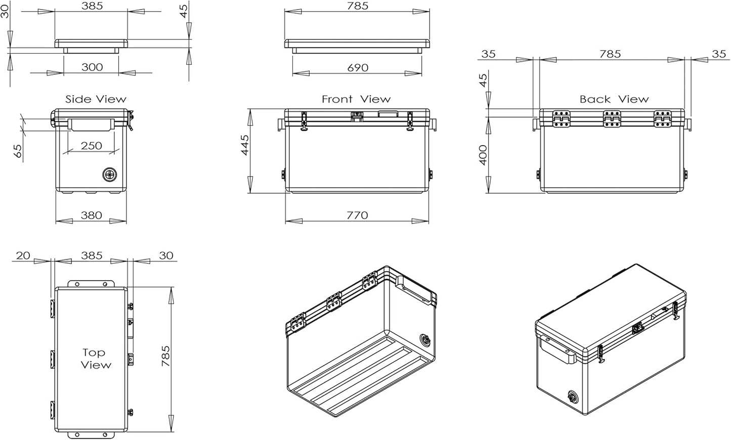 Icey-Tek 70 Litre Long Cool Box