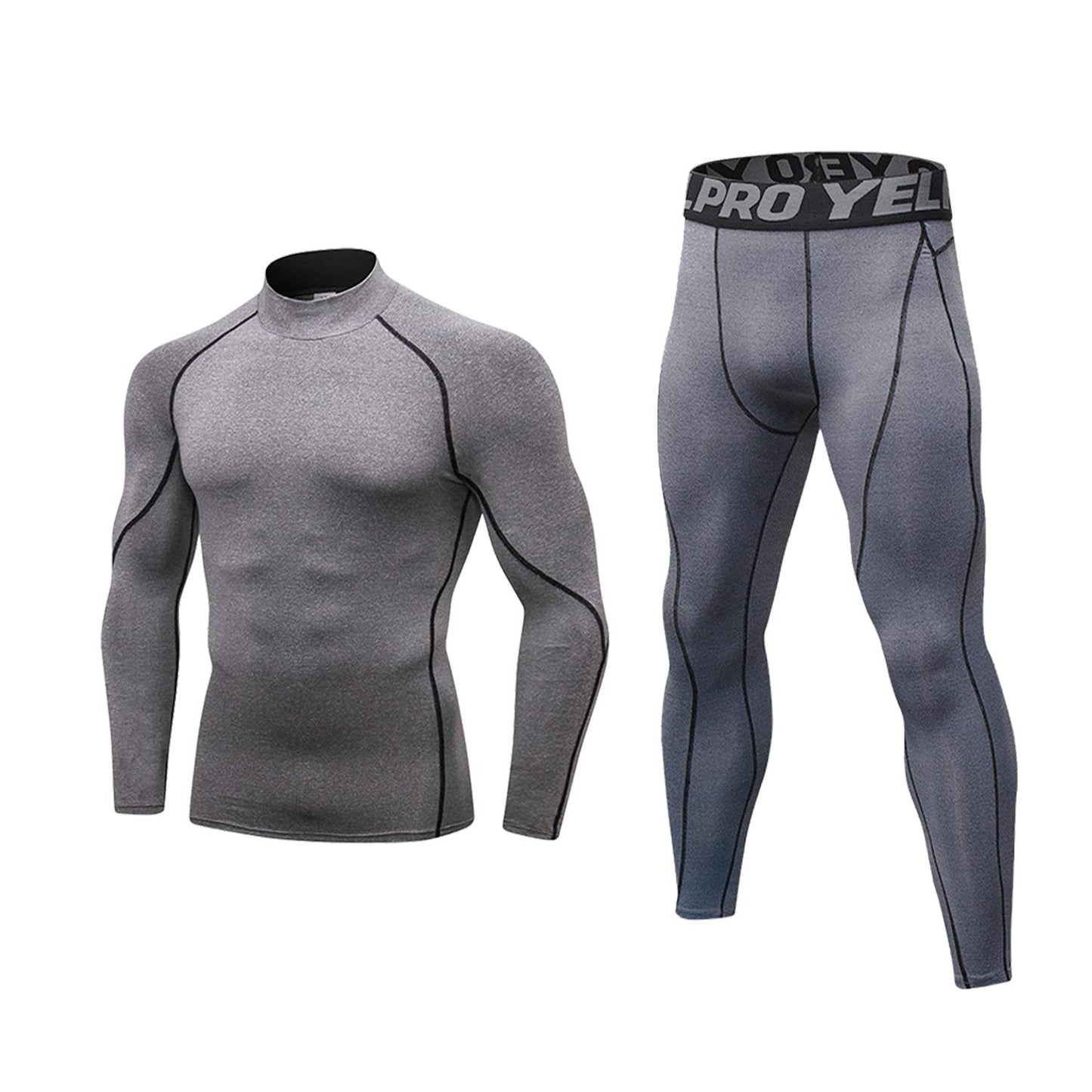 Thermal Underwear Mens, Long Johns for Men Thermal Underwear Set Long Sleeve Base Layer Compression Suit Winter Thermals Top & Bottom for Workout Skiing Running
