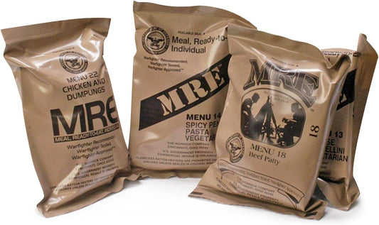 MREs (Meals Ready-to-Eat) Genuine U.S. Military Surplus Assorted Flavor (4-Pack)