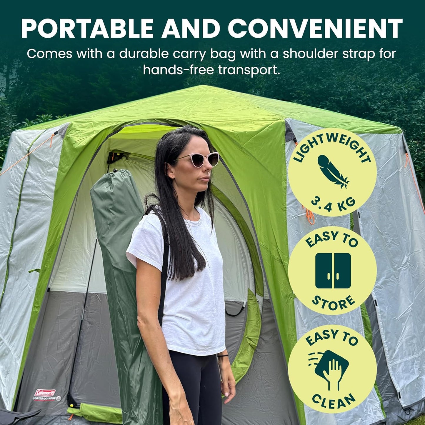 Green Haven Deluxe Padded Camping Chairs - Heavy-Duty Folding Chair Hold up to 120kg, Flat Feet Comfortable Beach & Camping Chairs with Cup Holder and Side Pockets