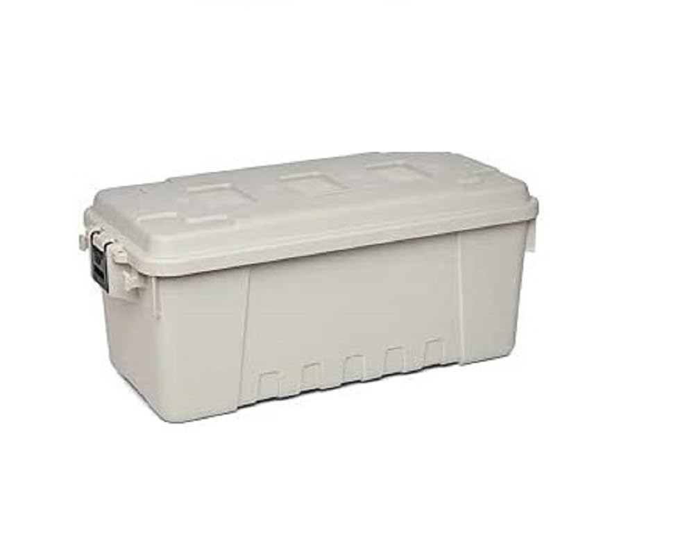 PLANO Sportsman's Trunk - Large 102ltr,Smoke White, Military-Grade Storage Box with Lid, Heavy Duty, Large, Camping & Army Storage Trunks, Perfect for Hunting, Paintball, Airsoft or Home Storage