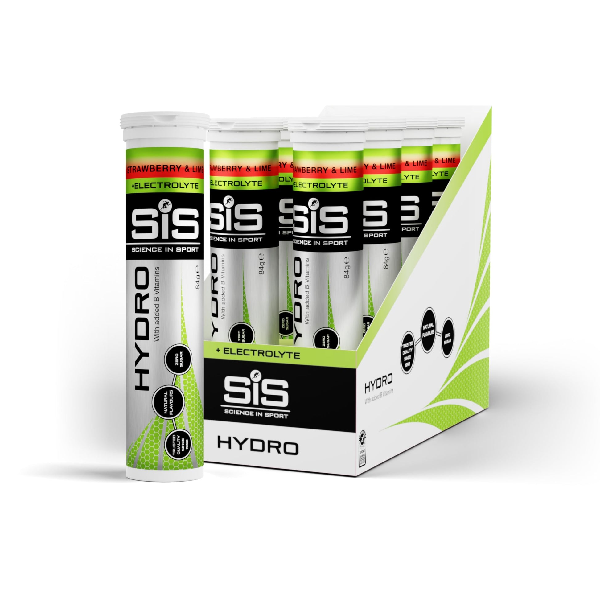 Science In Sport (SIS) Hydro Sugar-Free Electrolyte Hydration Tablets Lemon Flavour I Rehydration & Energy, Gluten-Free, 20 Effervescent Tablets