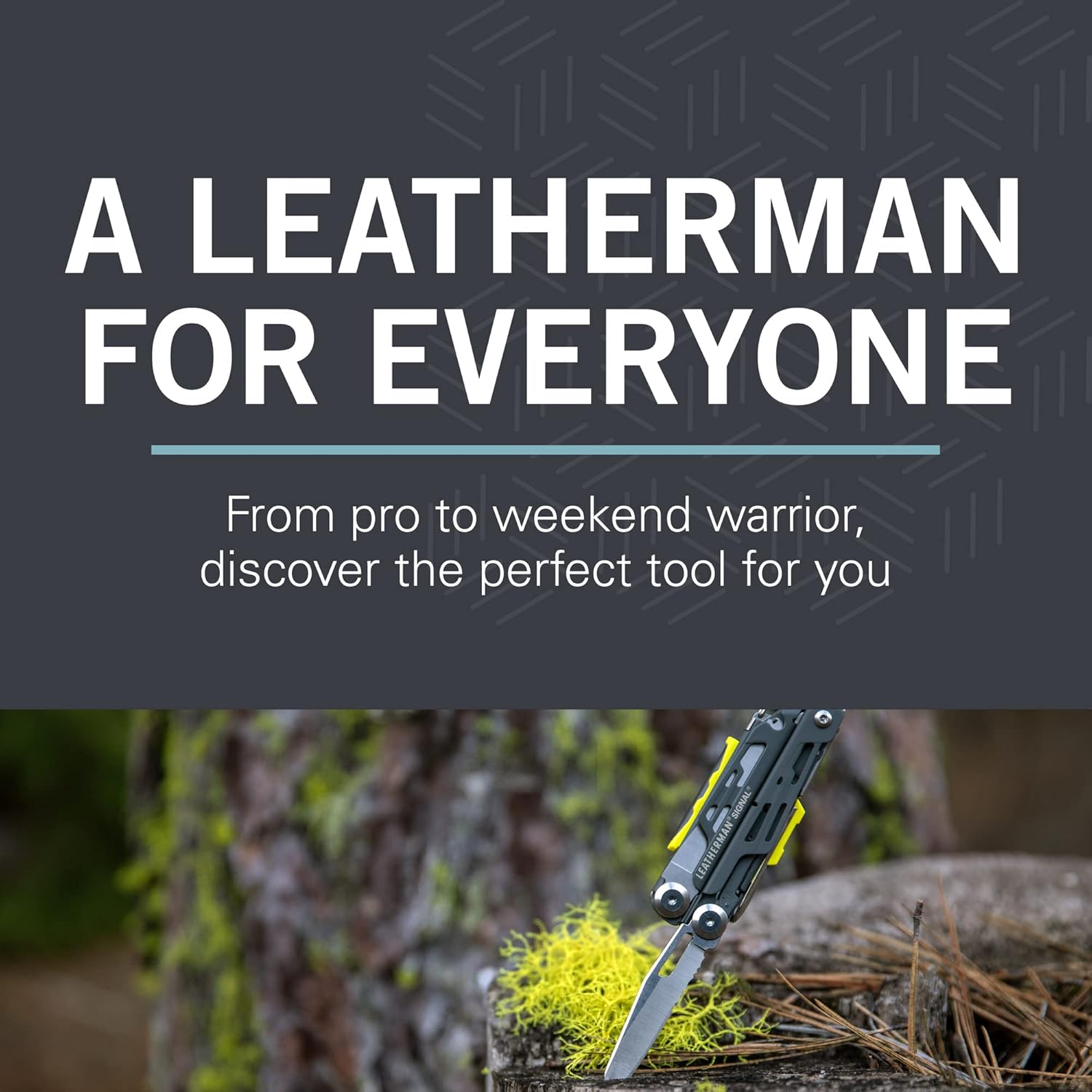 Leatherman Signal Multi-Tool - 19 Tools for Camping & Survival, with Black Nylon Holster, Brown