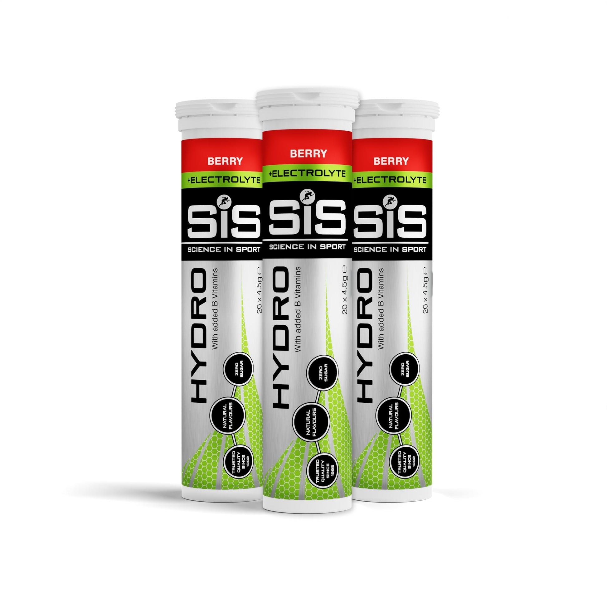 Science In Sport (SIS) Hydro Sugar-Free Electrolyte Hydration Tablets Lemon Flavour I Rehydration & Energy, Gluten-Free, 20 Effervescent Tablets