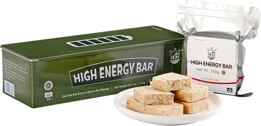 Emergency Food Ration Bars, Survival Food with Tin box, 20 Years Long Self Life Survival Tabs Supply for Outdoor Camping Emergency Snowstorm Earthquake Disaster Preparedness Kit, Original Flavor